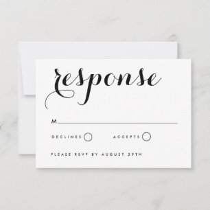 Marriage Typography Wedding Invitation RSVP Card