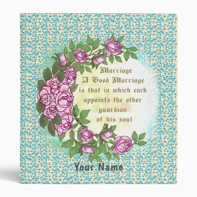 Marriage Verse custom wedding binder (Front)