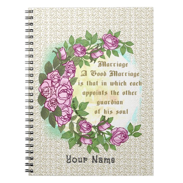Marriage Verse wedding Notebook (Front)