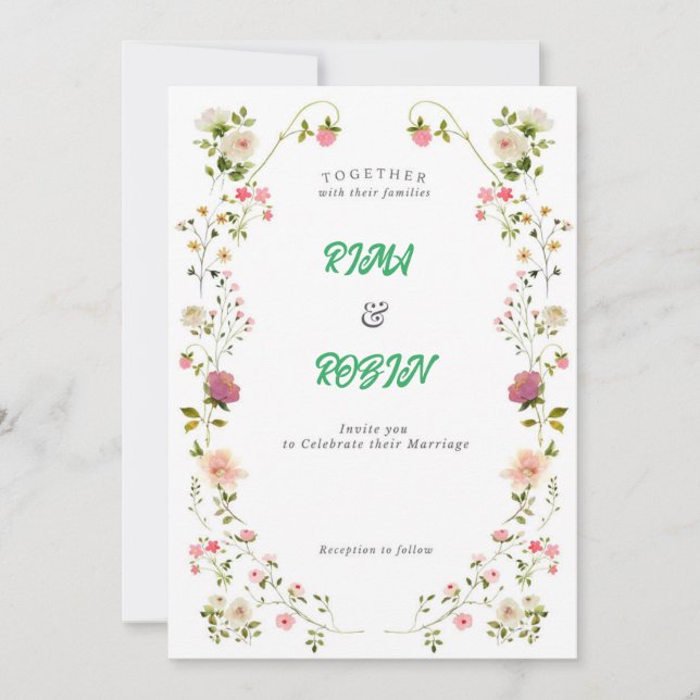 marriage wedding card (Front)