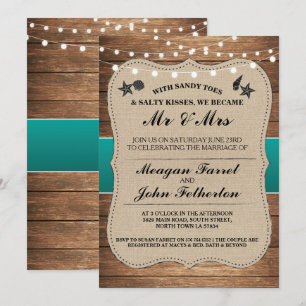 Marriage Wedding Invite After the I Do Beach Theme