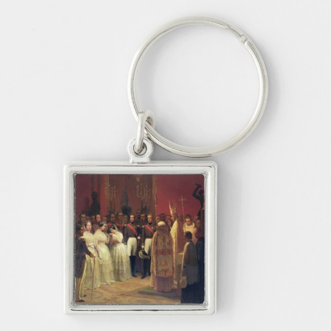 Marriages of Queen Isabella II Keychain (Front)