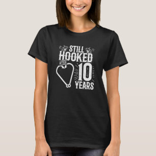 Married 10 Years - Fishing Couple - 10th Wedding A T-Shirt