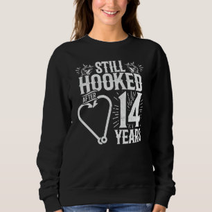 Married 14 Years - Fishing Couple - 14th Wedding A Sweatshirt