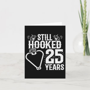 Married 25 Years - Fishing Couple - 25th Wedding A Card