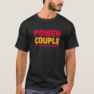 Married 25 Years Power Couple 25th Anniversary Hus T-Shirt