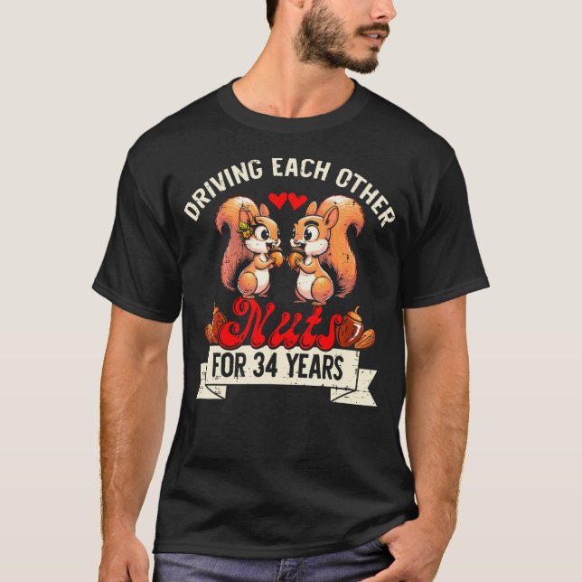 Married 34-Year Funny 34Th Wedding Anniversary     T-Shirt (Front)