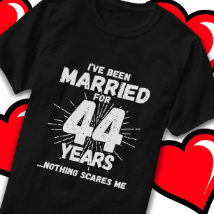 Married 44 Years Funny 44th Wedding Anniversary T-Shirt