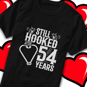 Married 54 Years Fishing Funny 54th Anniversary T-Shirt