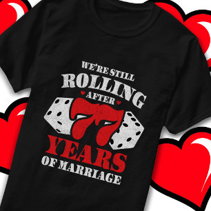 Married 77 Years Funny 77th Wedding Anniversary T-Shirt