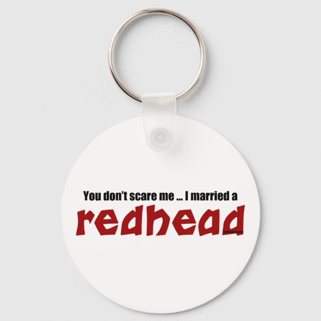 Married a Redhead Keychain (Front)
