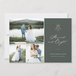 Married and Bright Christmas Multi-Photo Holiday Card