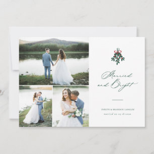 Married and Bright Christmas Multi-Photo Holiday Card