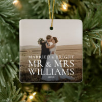Married and Bright Newlywed Wedding Photo