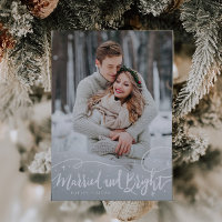 Married and Bright Whimsical Script Photo