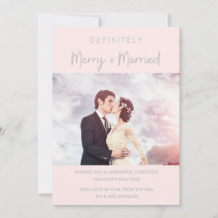 Married and Merry Christmas Holiday Newlywed Photo Card