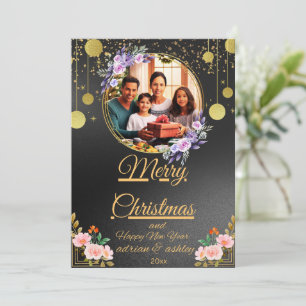 married and merry christmas photo cards