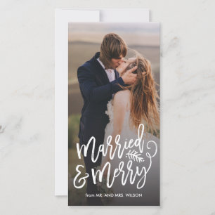 Married and Merry Holiday Photo Card