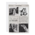 Married and Merry Modern Newspaper Photo Christmas