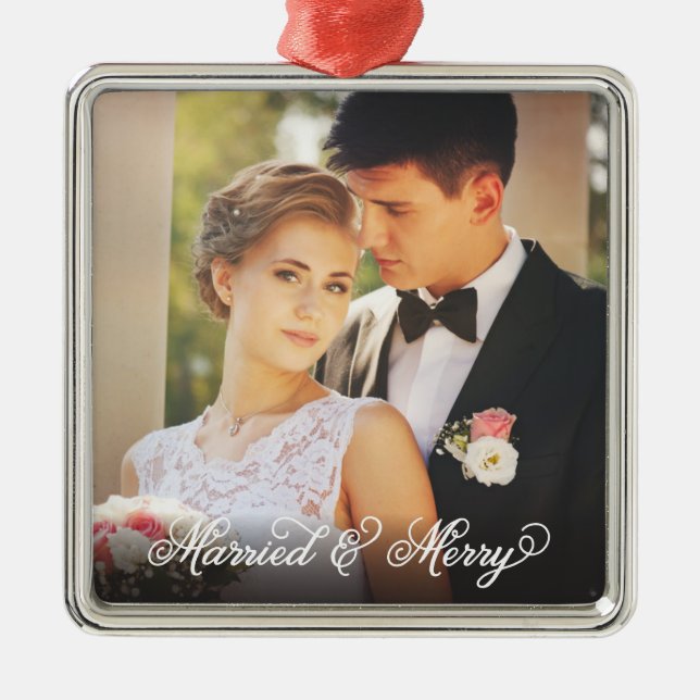 Married and Merry Ornament (Front)