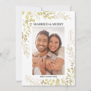 Married And Merry Photo Holiday Card