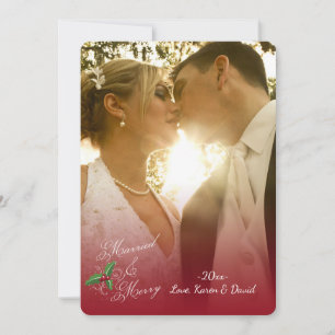 Married and Merry Transparency Photo Holiday Card
