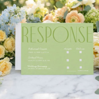 Married at Last Modern Wedding RSVP Invitation