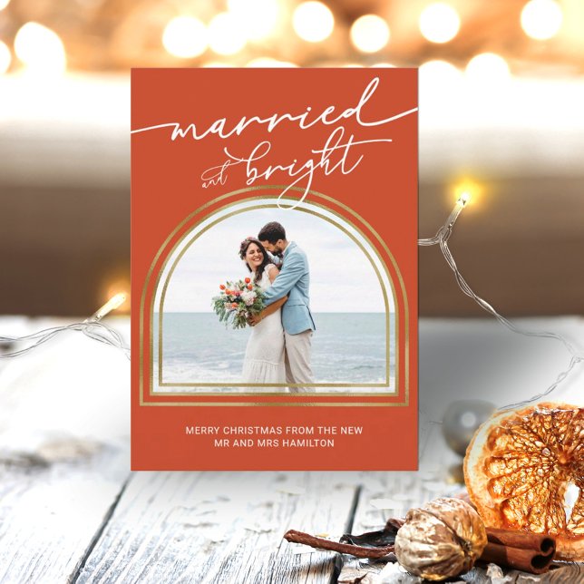 Married & Bright Arch Holiday Wedding Announcement (Creator Uploaded)