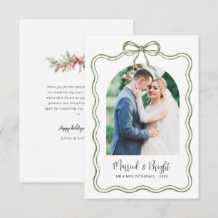 Married & Bright first Christmas holiday card