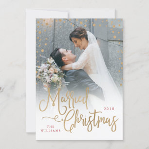 Married Christmas Photo Card