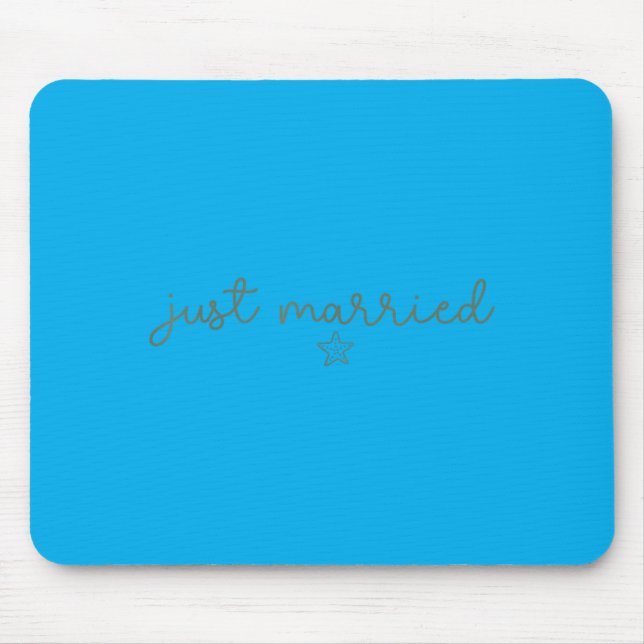 Married Coquette Starfish Beach Bride Groom Mouse Pad (Front)