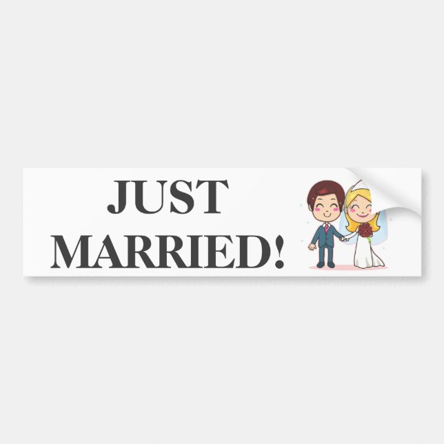 Married Couple Holding Hands Bumper Sticker (Front)