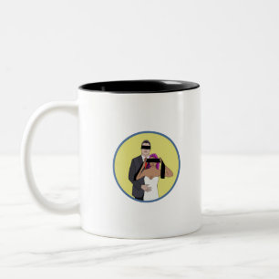 Married Engagement Love Funny Cartoon Wedding Two-Tone Coffee Mug