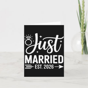 Married Est 2026 Wedding Wife Mr Mrs Bride Groom Card