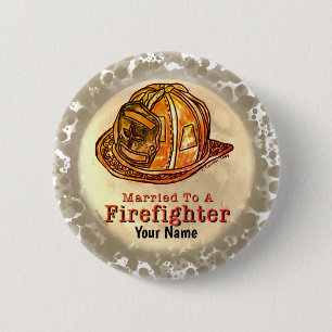 Married Firefighter 2 Inch Round Button
