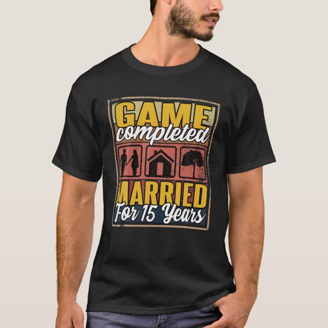 Married For 15 Years I 15Th Wedding T-Shirt (Front)