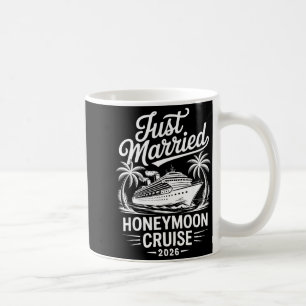 Married Honeymoon Cruise 2026 Tropical Bride Groom Coffee Mug