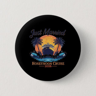 Married Honeymoon Cruise 2026 Wedding Trip Ocean 2 Inch Round Button