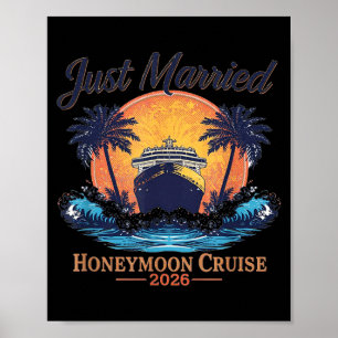 Married Honeymoon Cruise 2026 Wedding Trip Ocean Poster