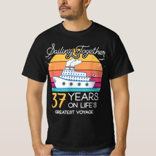 Married in 37 Years Wedding Anniversary Cruise-Rec T-Shirt