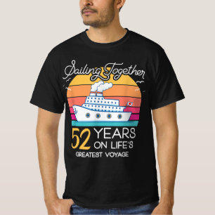 Married in 52 Years Wedding Anniversary Cruise-Rec T-Shirt