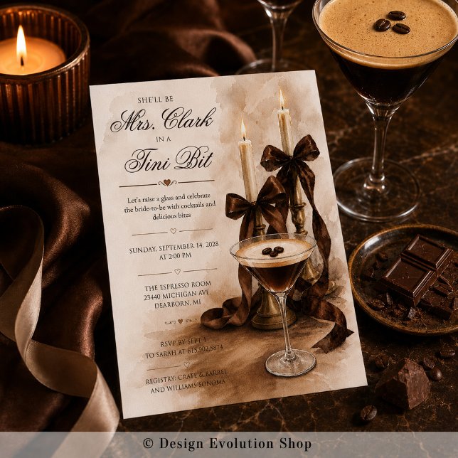 Married in a Tini Bit Bridal Shower  Invitation (Creator Uploaded)