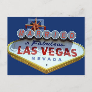 MARRIED In Fabulous Las Vegas Postcard