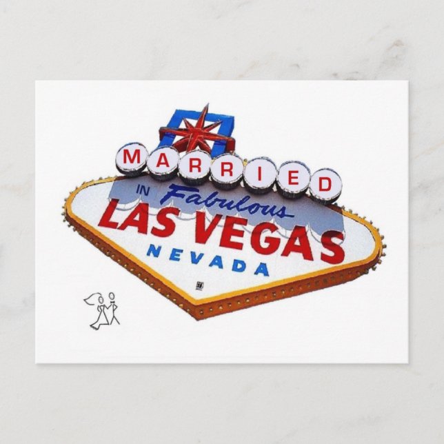 MARRIED In Fabulous Las Vegas Postcard (Front)