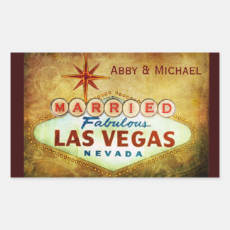 Married in Fabulous LAS VEGAS Sticker