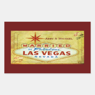 Married in Fabulous Las Vegas - Vintage Sticker