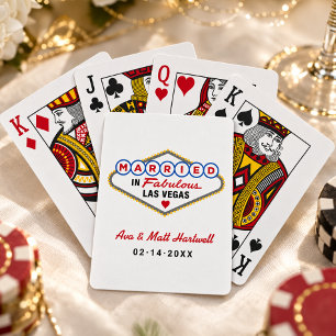 Married in Fabulous Las Vegas White Playing Cards