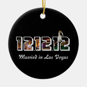 Married in Las Vegas 12 12 12 Ornament