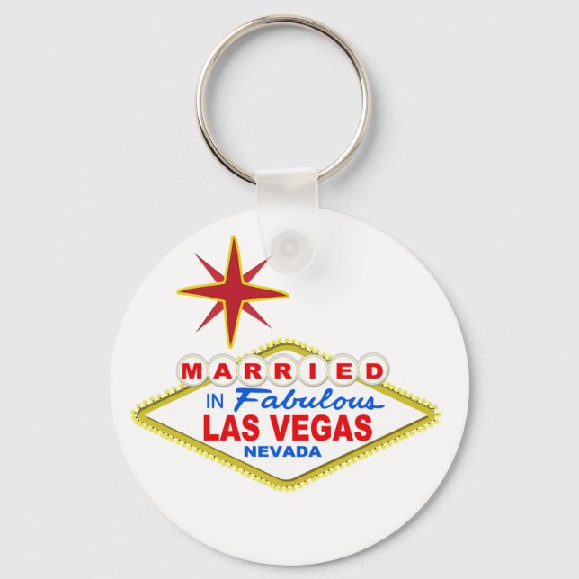 Married In Las Vegas Keychain (Front)