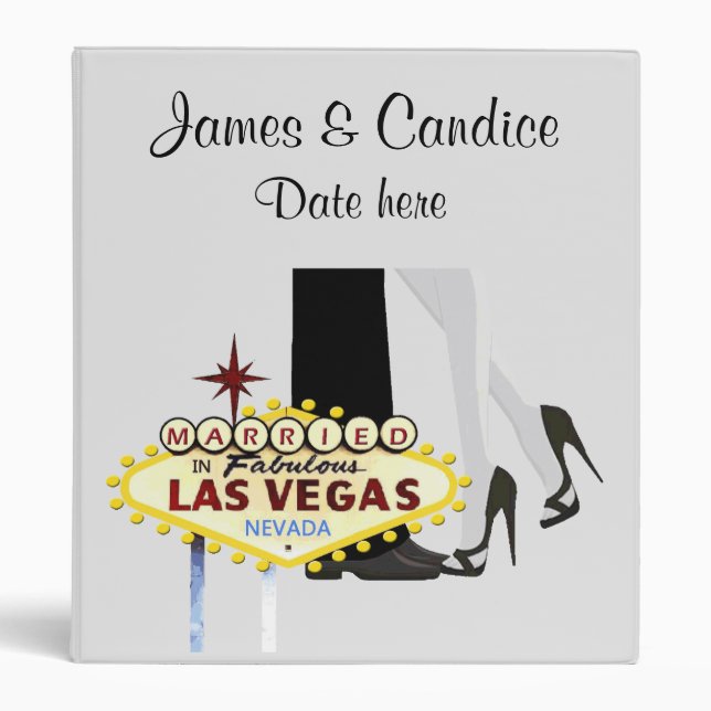 MARRIED in Las Vegas Personalized Binder (Front)